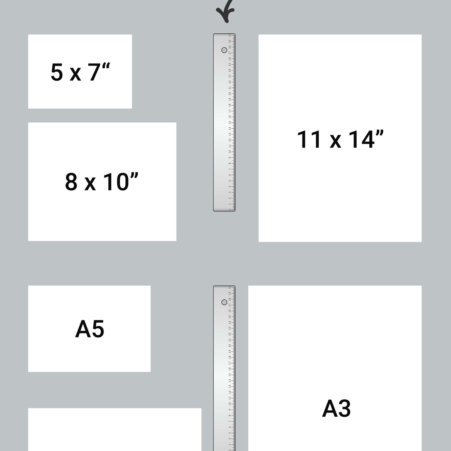Christian Wall Art - Print size comparison