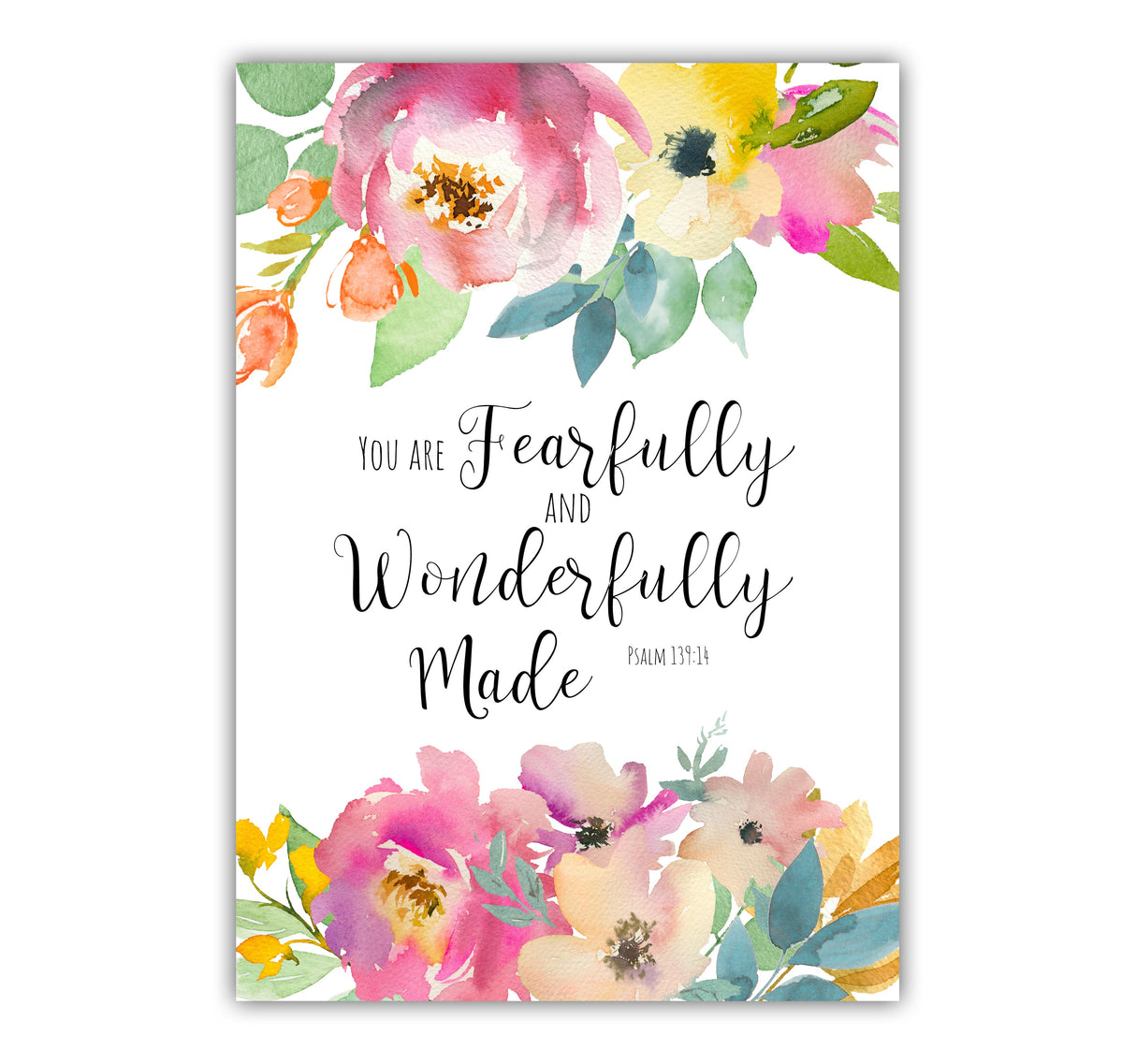 christian wall art, floral christian wall art, floral wall art, modern christian art, modern bible verse print, biblical