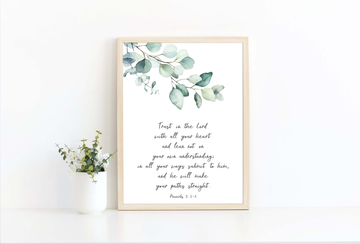 christian pictures with quotes, christian pictures with bible verses, christianity pictures, proverbs 3 5-6 wall art