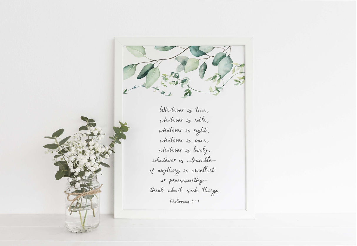 Encouraging Bible Verse Quote Print, scripture wall art print, bible verse wall art uk,religious wall art,
