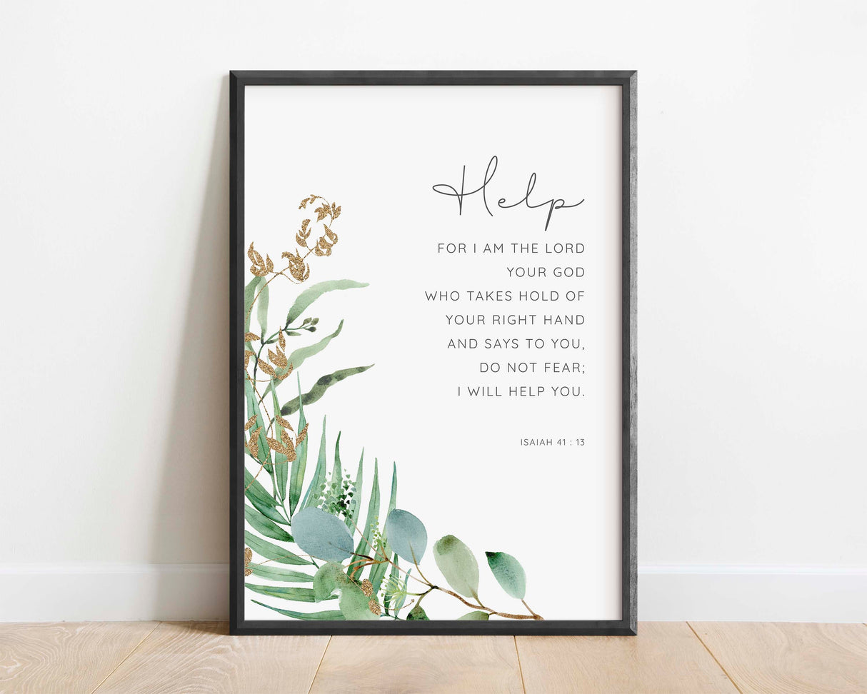 Bible Verse Art Print, Religious Wall Decor, comforting bible verse, Bible Verses Religious Faith Gift, Modern Christian Art
