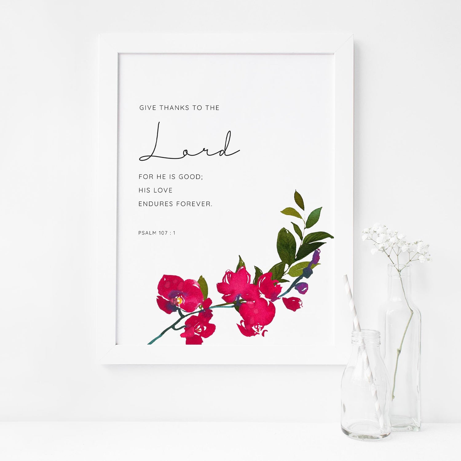 Give Thanks Scriptures, bible verse say thank you Lord, flower bible verses, red orchid bible verse, thankful bible verses