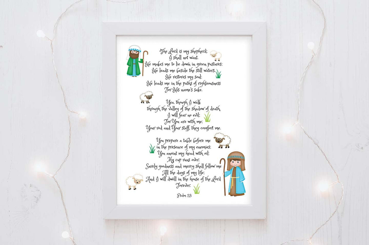 Christian Nursery Art, Christian Nursery Prints, christian children's wall decor, Decorative scripture art for nursery