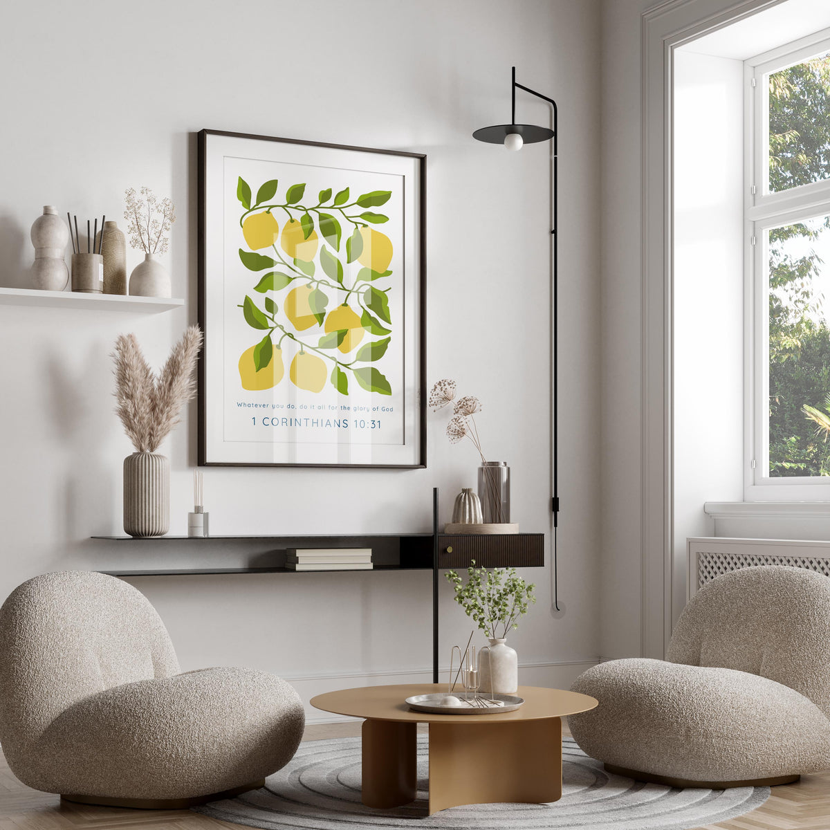 Meaningful gift idea: 1 Corinthians 10 31 print, Colorful religious print with motivational quote, Faith-inspired artwork