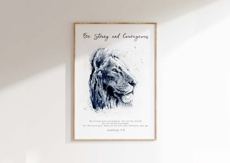 Bible Verses About Courage Christian Wall Art Collection