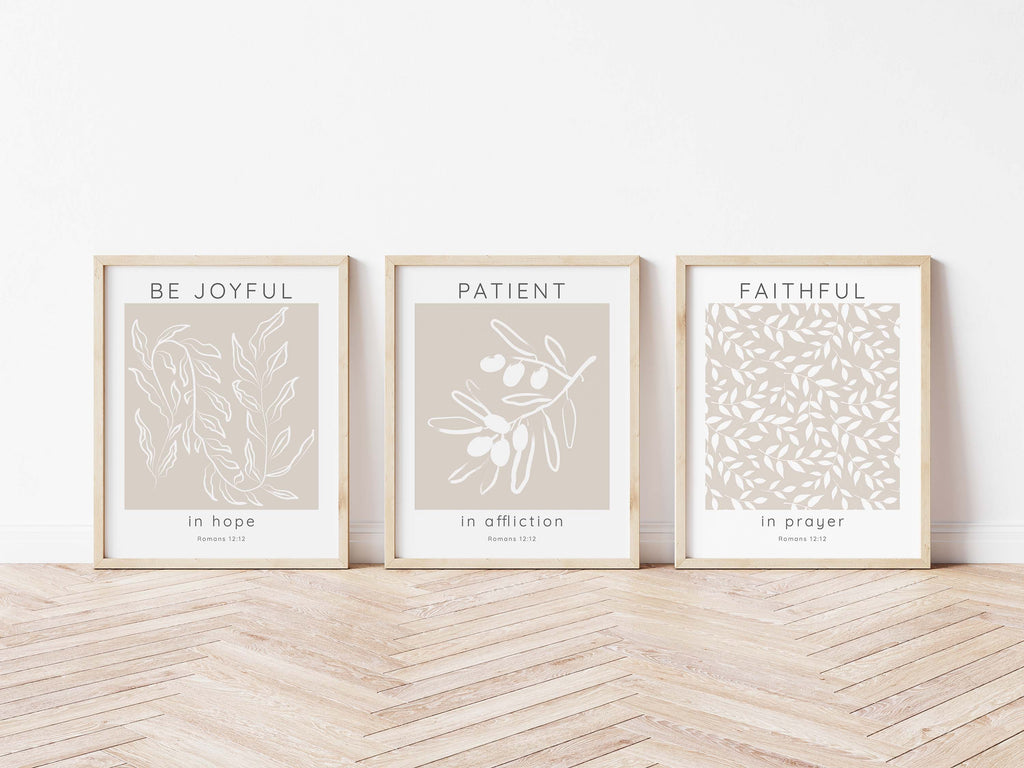 Neutral Style Christian Wall Art Collection