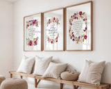 Psalm 46:1 - Comforting Christian wall art with floral design, God is our refuge and strength Bible verse decor.