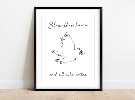 Christian gift for new homeowners, Biblical verse decor for the home, Meaningful Christian wall art, Religious wall decor 