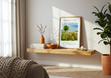 Psalm 1:1-3 – Tree planted by water Christian print with verse text.