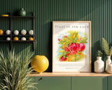 Jeremiah 17:7–8 – Trust in the Lord Christian wall art print with watercolour apple tree scripture decor.