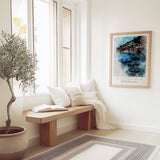 Matthew 4:19 - Christian wall art featuring serene coastal harbour scene with Scripture verse.