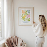 Matthew 6:30 - Christian scripture wall art print with modern floral design and reassuring Bible verse for home decor.