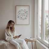 Psalm 91:4 – He will cover you with his feathers Christian wall art with bird wreath and comforting scripture.