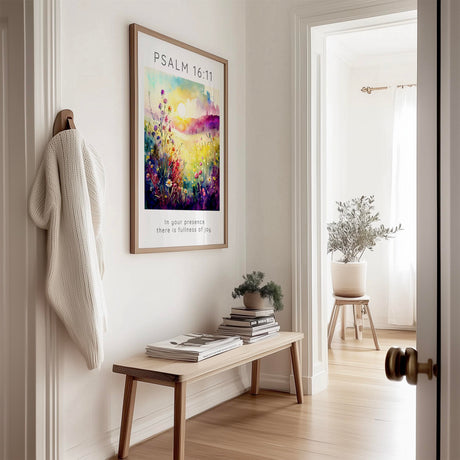 ‘In Your Presence There Is Fullness Of Joy’ – Faith-inspired wall decor bringing colour and peace.