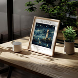 Psalm 96:11 - Let the heavens rejoice print with calm ocean and boats.