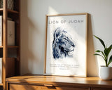 Revelation 5:5 – Christian scripture wall art with bold lion design symbolising strength, victory and faith.