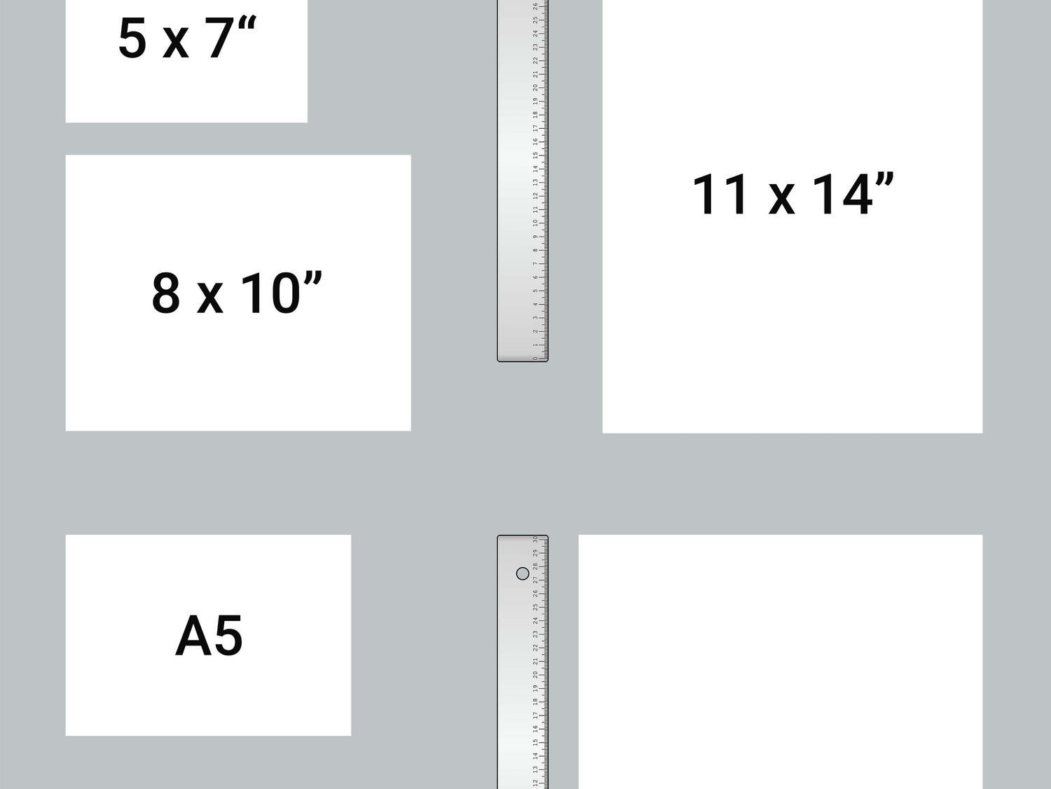 Christian Wall Art - print size comparison chart