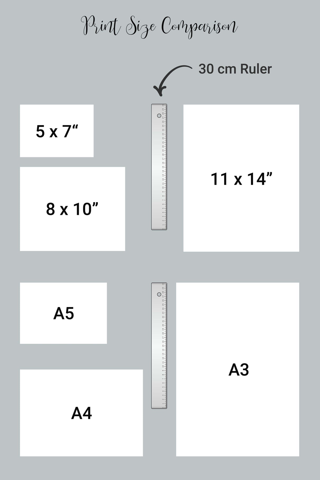 Christian Wall Art - Print size comparison