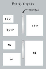 Christian Wall Art - Print size comparison