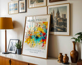 Psalm 104:33 – Colourful Christian music wall art with abstract design