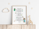 The Lord is My Shepherd Christian Wall Art Print, Psalm 23 Poster, Bible verse print with shepherds and sheep