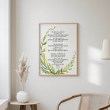 Psalm 23 – Christian scripture wall art with lush green wreath and timeless verse offering peace, trust and reassurance.