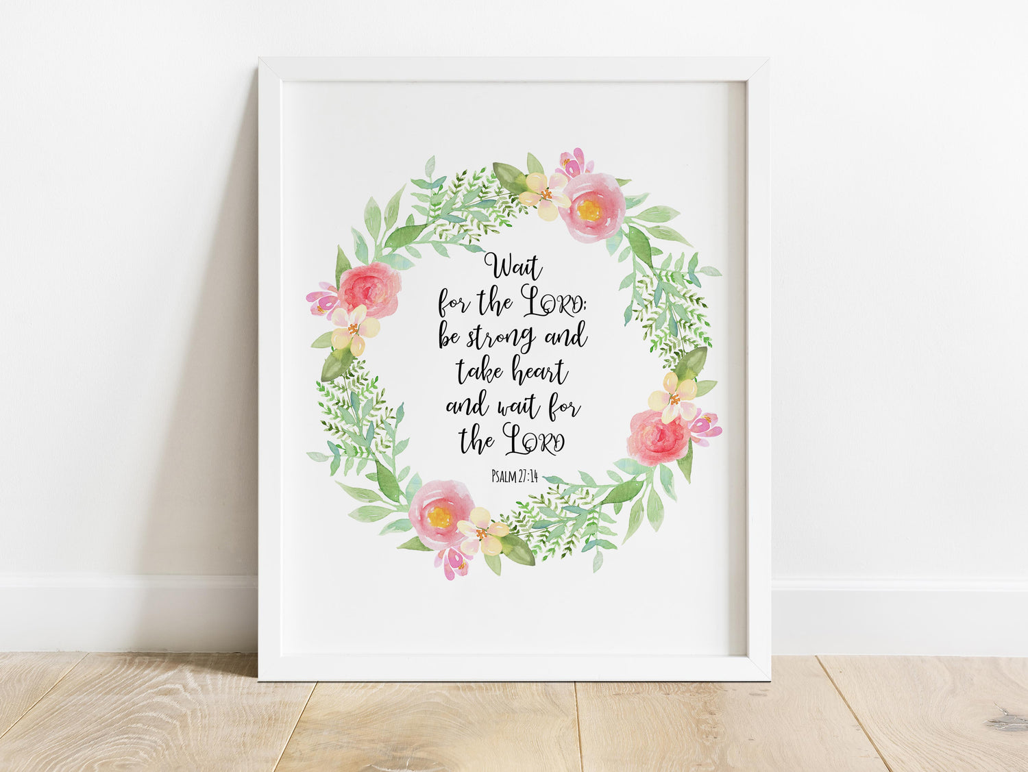 With Man It is Impossible Christian Wall Art Print, Mark 10 Poster, Watercolour floral Bible verse print, christian shops