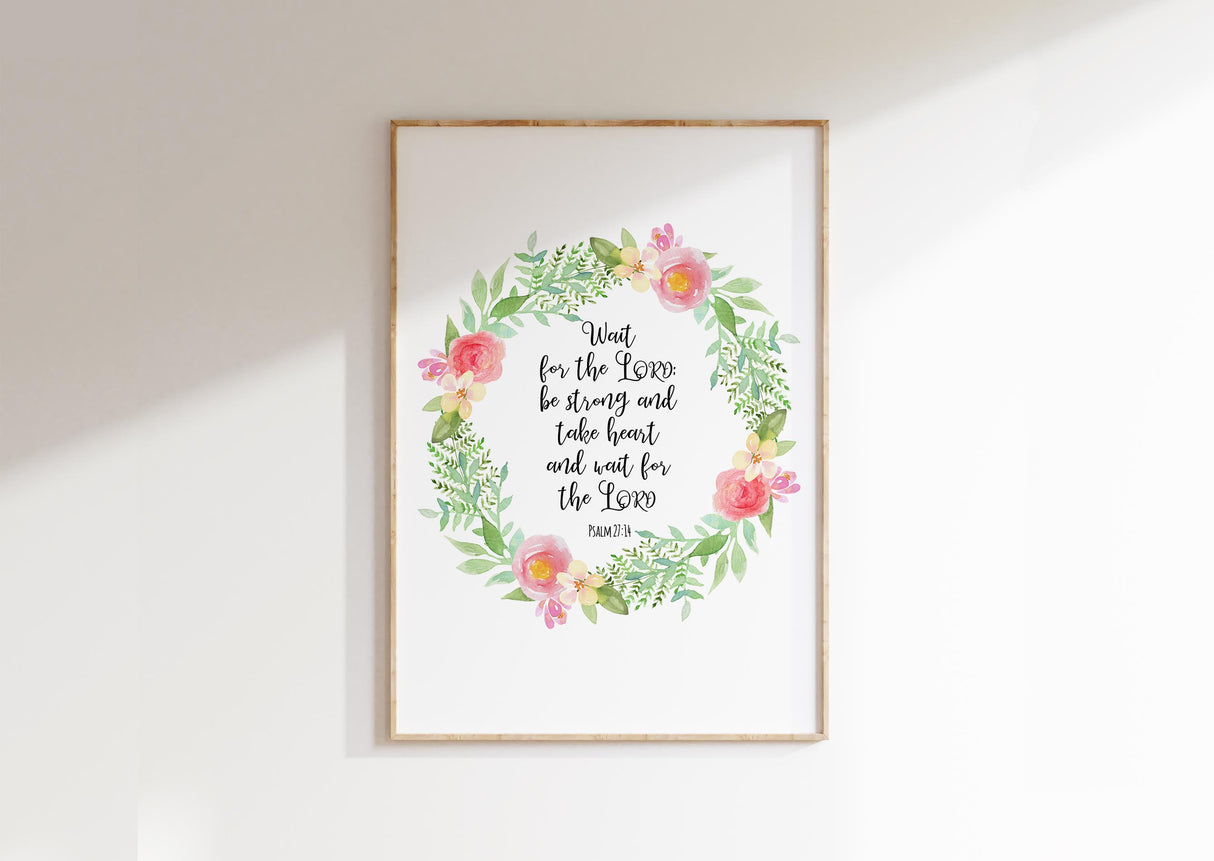 With Man It is Impossible Christian Wall Art Print, Mark 10 Poster, Watercolour floral Bible verse print, christian shops