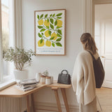 1 Corinthians 10:31 - Lemons on a vine Bible verse wall art print inspiring Christian scripture decor full of purpose and faith.