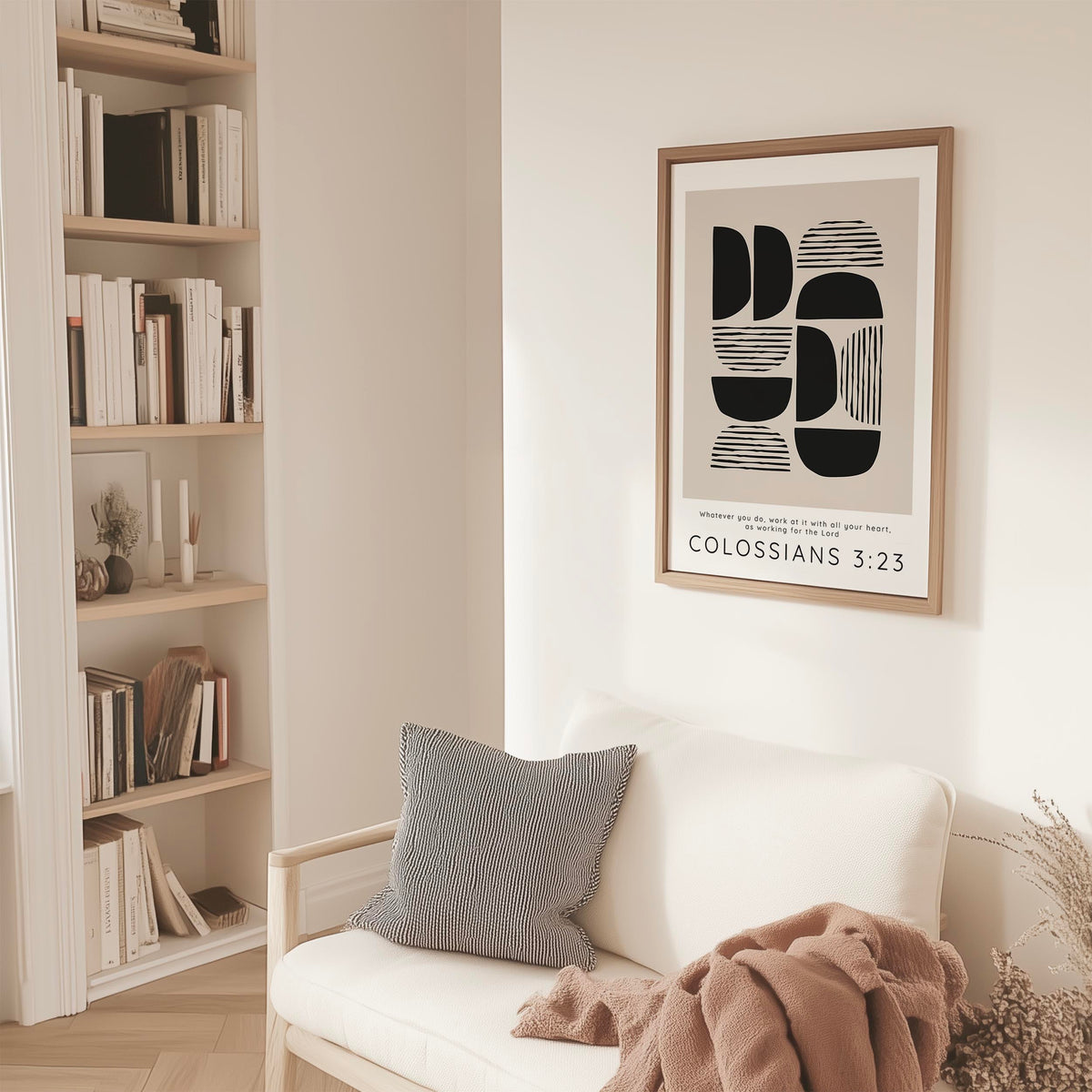 Colossians 3:23 – Bible verse wall art for office with scripture about working for the Lord.