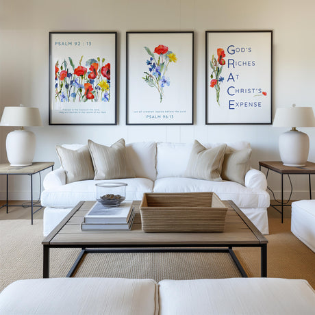 GRACE acronym – God’s Riches At Christ’s Expense floral print.