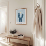 Ephesians 5:8 - You are light Christian Bible verse print with glowing light imagery and symbolic hands, modern faith wall art for home decor.