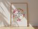 Psalm 46:5 scripture surrounded by floral elegance, Botanical-themed print for spiritual upliftment, Psalm 46:5 print