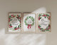 Christmas Carol Wreath 3 Print Set – Traditional Holiday Decor