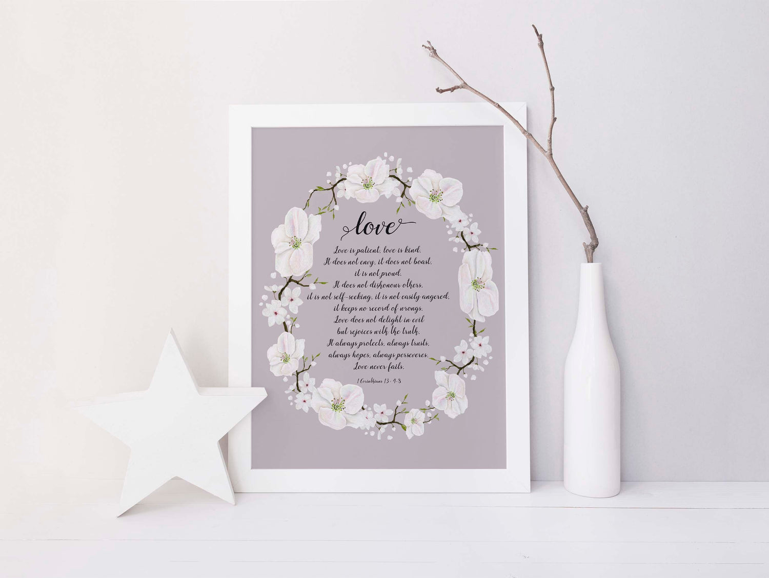 1 corinthians 13 poster, christian wedding gifts, gift for christian couple, gift for christian marriage