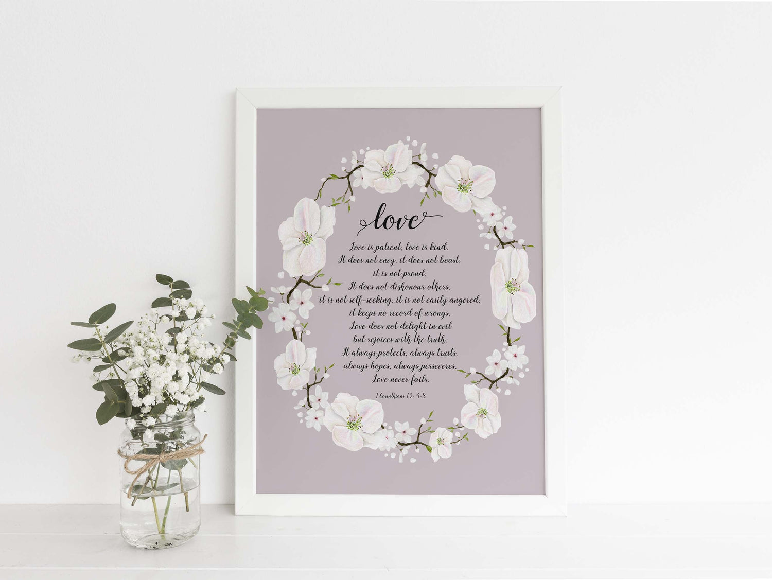 Love is Print, Gifts for Christian woman, christian anniversary gifts, christian marriage quotes