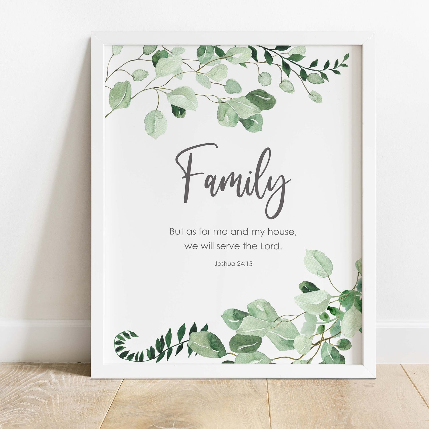 But As For Me And My House We Will Serve The Lord Bible Verse Print, wall decor for bedroom, kitchen wall decor