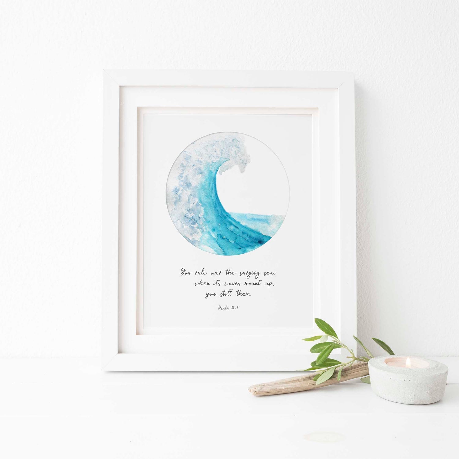 Ocean Themed Bible Verses, Bible Verse Sea Theme Unique Gifts for Christians, Custom Quote Prints UK, Custom Quote Poster, Bible Verse Art