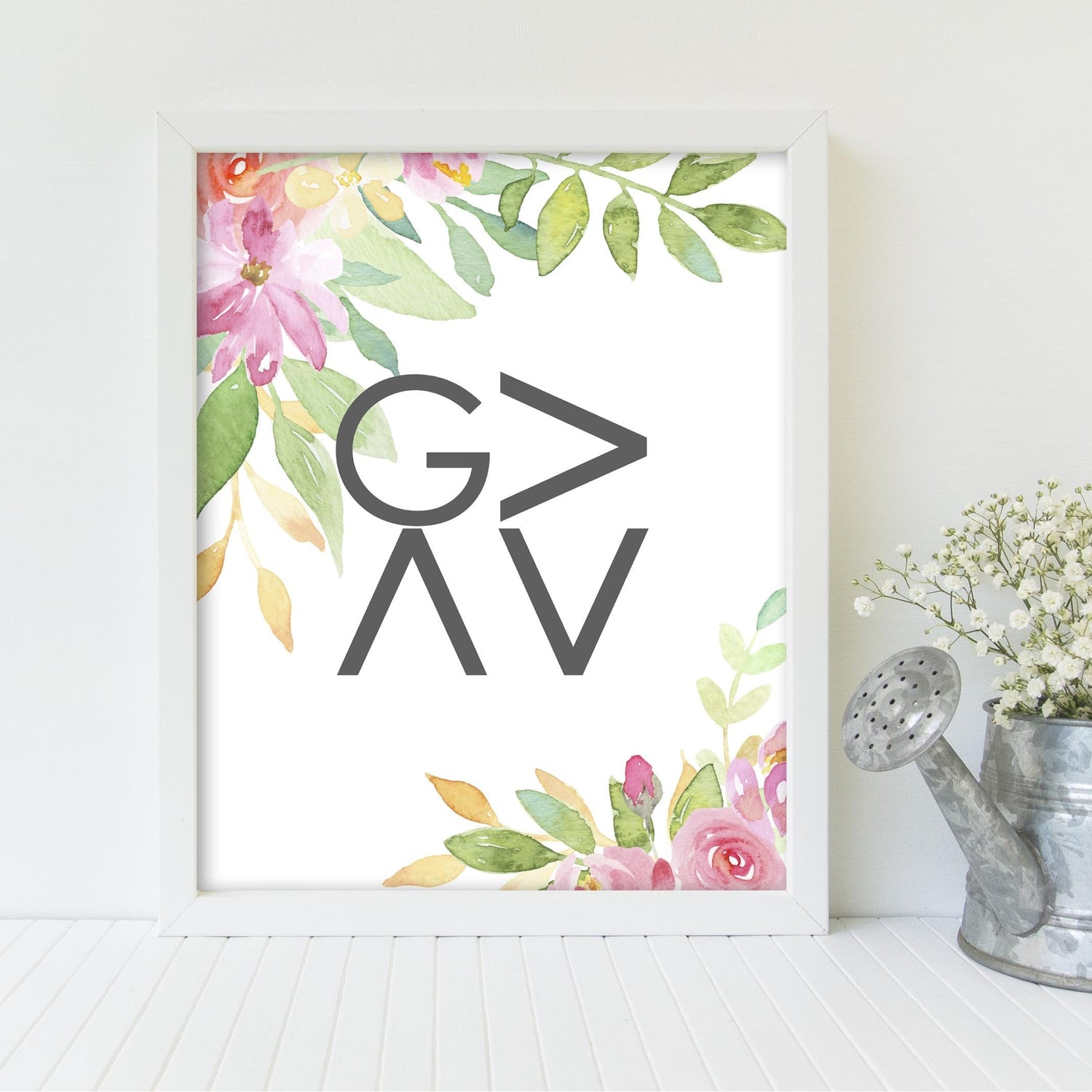 wall art quotes for christianity trials and tribulations - encouraging bible verse print - God is greater than the highs and lows; 