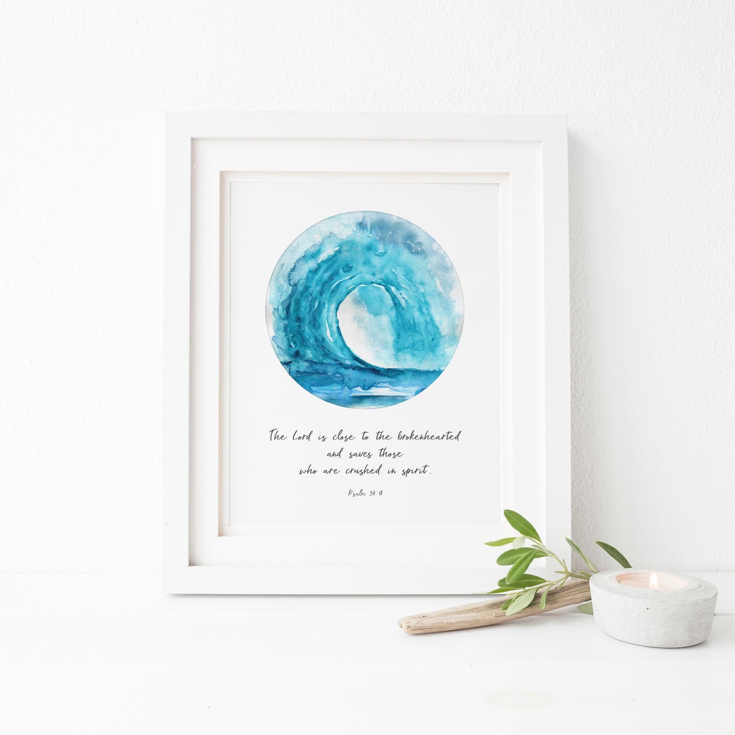 Personalised Message Gifts, Bible Verse Wall Art UK, Scripture Prints UK, Bible Art, Custom Quote Poster, Wave Art UK