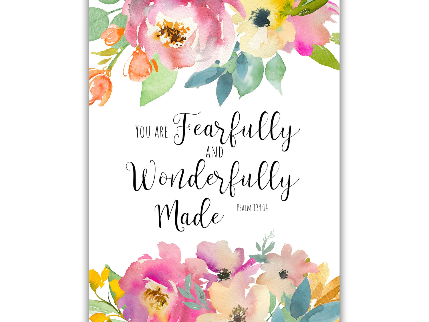 christian wall art, floral christian wall art, floral wall art, modern christian art, modern bible verse print, biblical