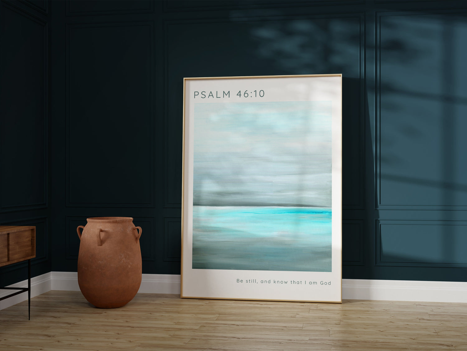 Be Still and Know Modern Christian Print, Psalm 46 10 Wall Decor, Be Still and Know that I am God Psalm 46:10 Print