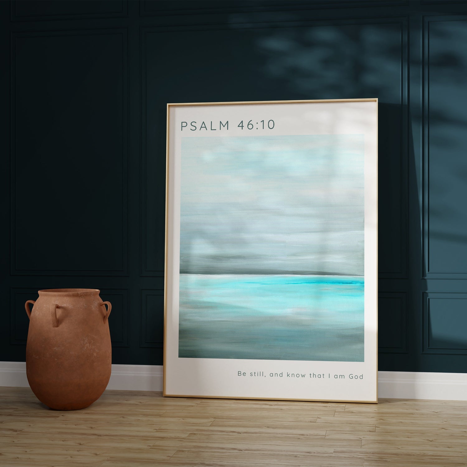 Be Still and Know Modern Christian Print, Psalm 46 10 Wall Decor, Be Still and Know that I am God Psalm 46:10 Print