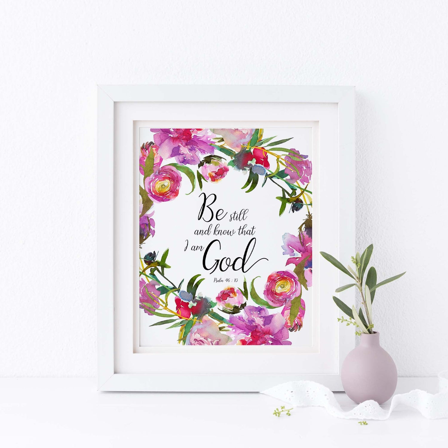 psalm 46 10 wall decor, psalm 46 artwork, psalm 46 wall art, be still bible verse print, be still print, be still art