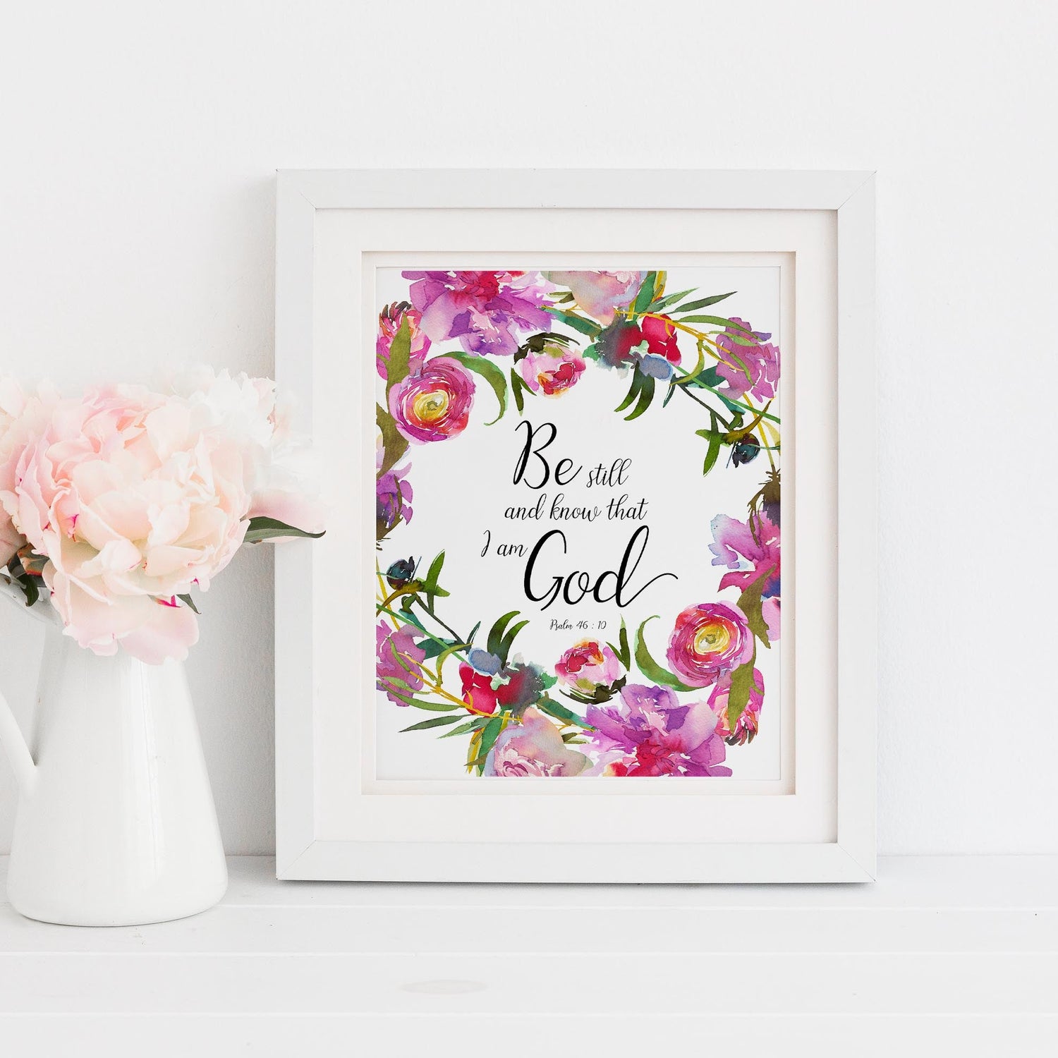 Psalm 46 Printable version, bible verse posters uk, bible verse wall art print, psalm 46 wall art, psalm 46 art