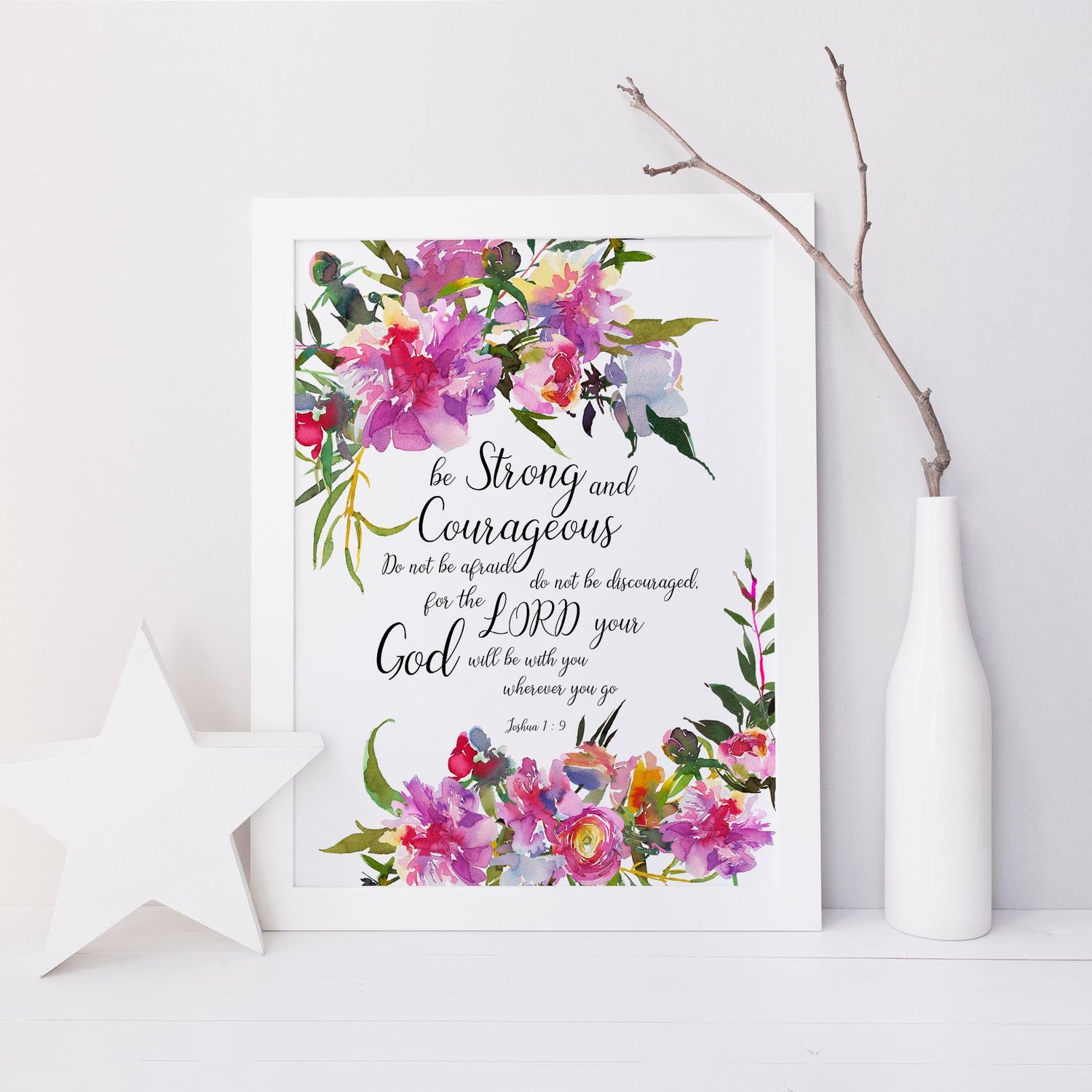 floral christian wall art, christian wall art uk, contemporary christian wall art, spiritual wall art uk, bible verse