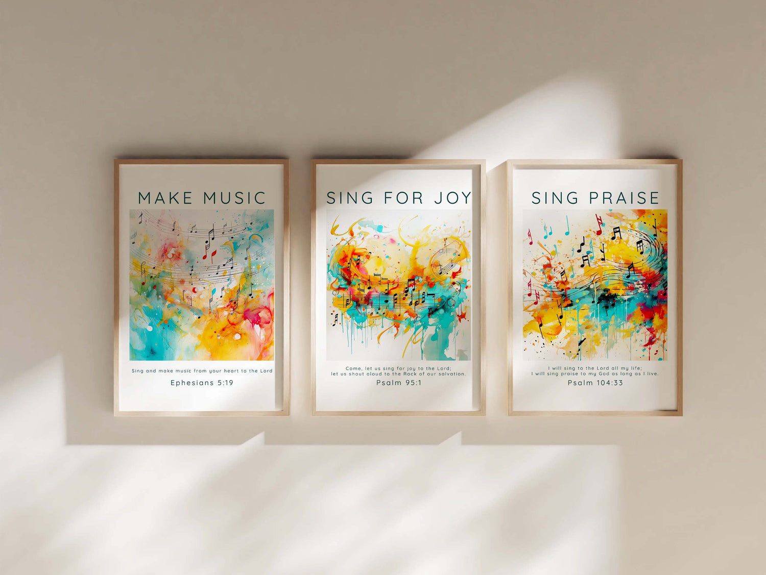 Scripture About Music, Christian Music Wall Art Bible Verse Decor, Christian wall art with music motifs, Ephesians 5:19 scripture decor