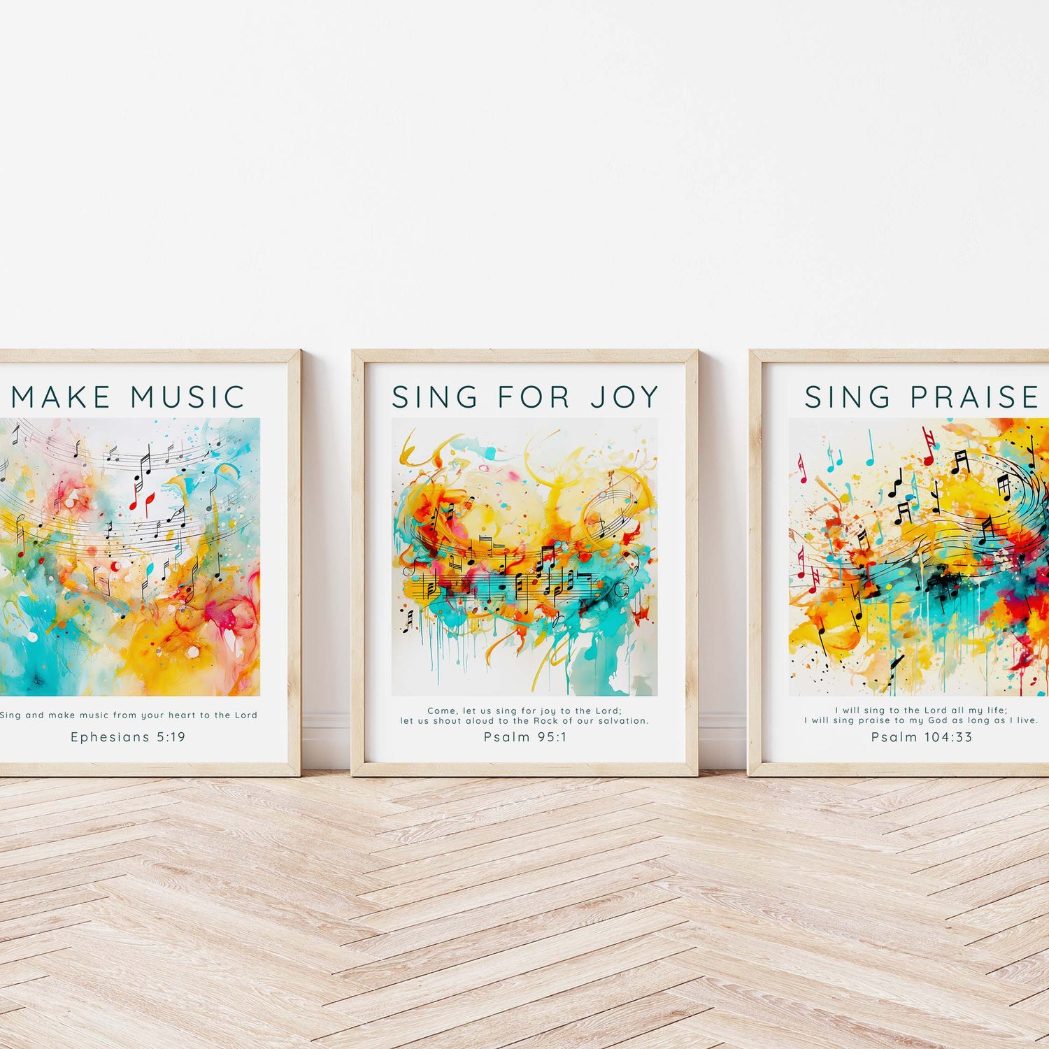 Scripture About Music, Christian Music Wall Art Bible Verse Decor, Christian wall art with music motifs, Ephesians 5:19 scripture decor