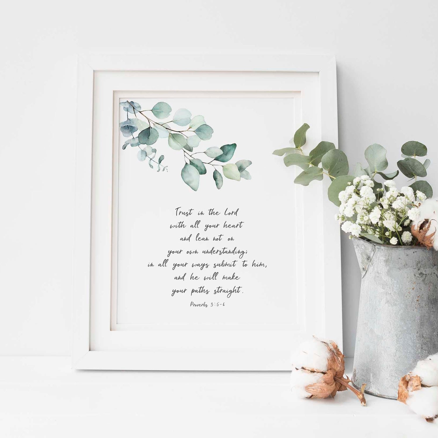Trust in the Lord Print, Proverbs 3 5-6 Wall Art, Christian Pictures with Scriptures, amazing christian pictures