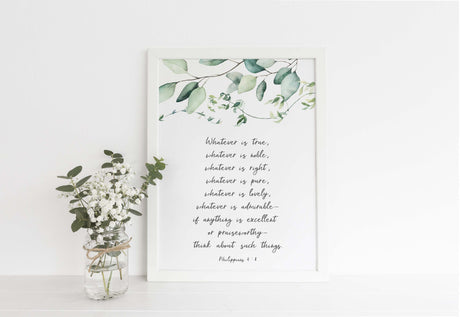 Encouraging Bible Verse Quote Print, scripture wall art print, bible verse wall art uk,religious wall art,